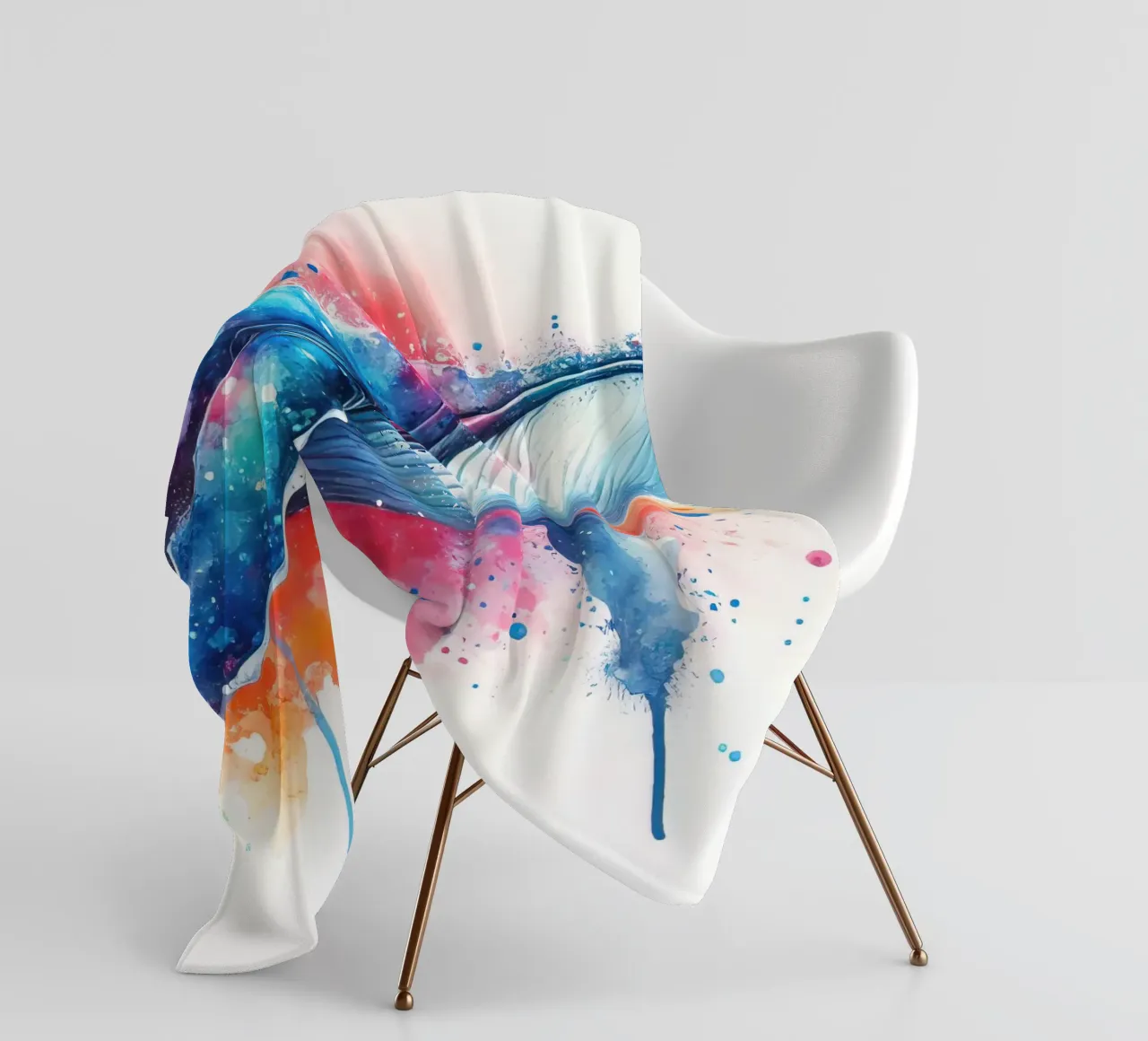 Balena in acquerello coperta in pile da 🎁 ARTVI-SHOP