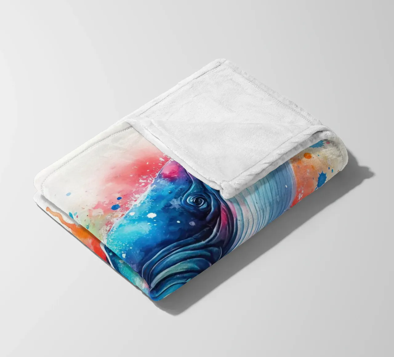 Balena in acquerello coperta in pile da 🎁 ARTVI-SHOP