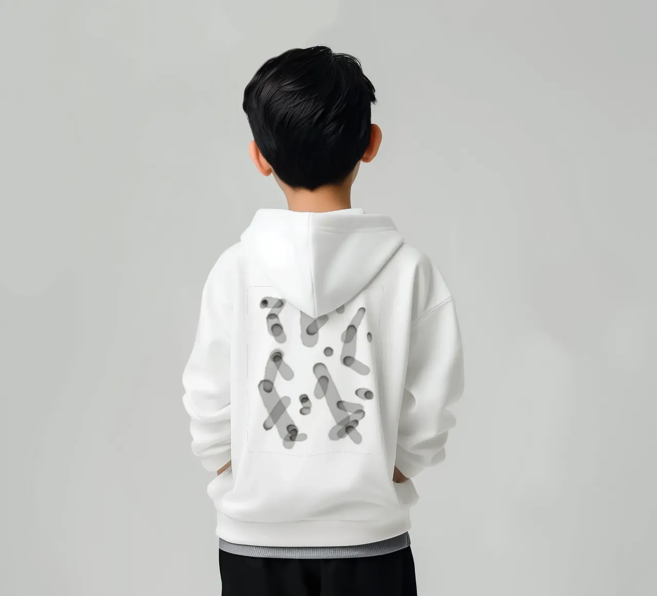 Linee minimali stratificate 1 felpa bambino con cappuccio da Studio B