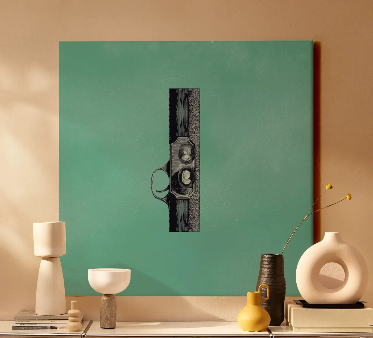 Steampunk Alphabet Letter I canvas by Birgit Palma