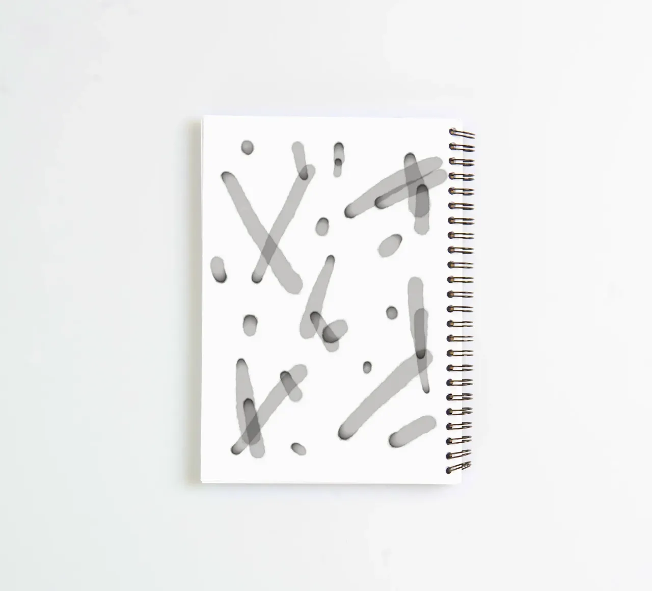 Minimal Layered Lines 2 spiral notebook by Studio B