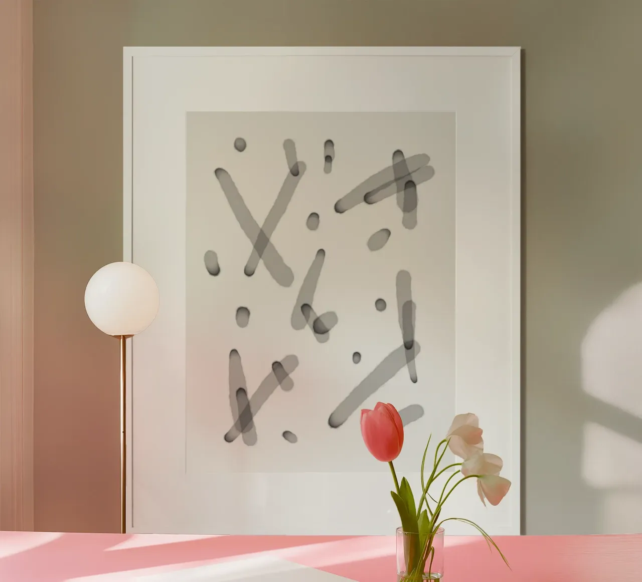 Lignes minimales superposées 2 poster de Studio B