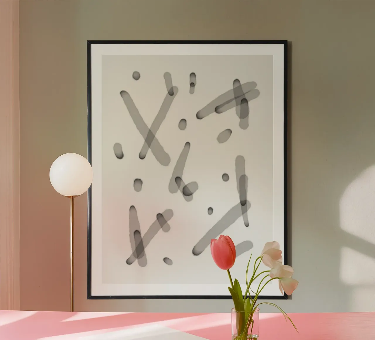 Lignes minimales superposées 2 poster de Studio B