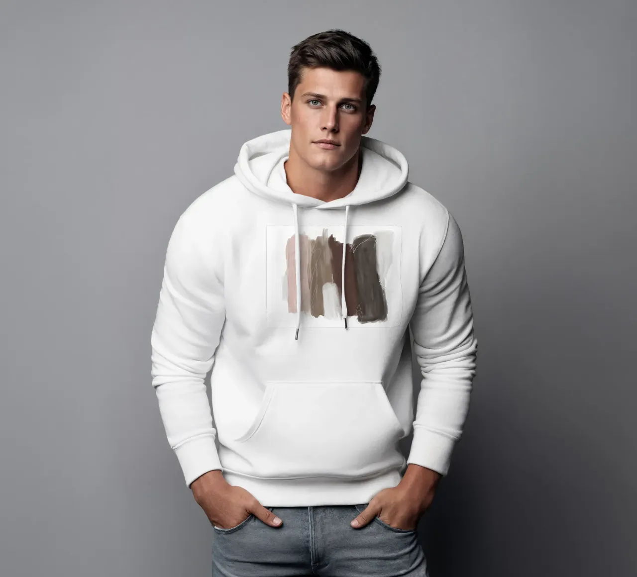 Pennellate minime 1 felpa con cappuccio da Studio B