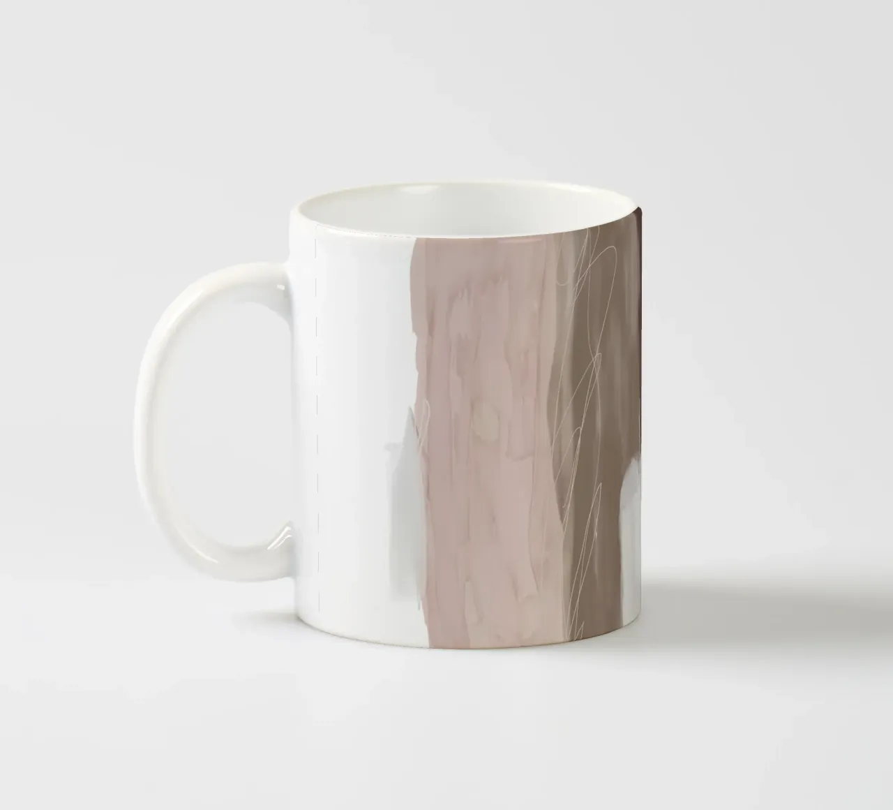 Minimale Pinselstriche 1 Keramik Tasse von Studio B