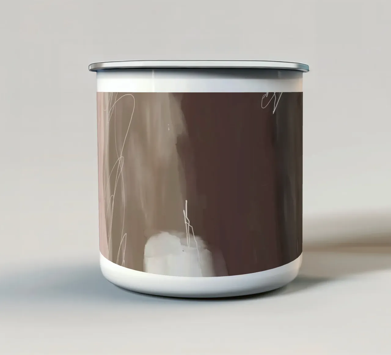 Minimale Pinselstriche 1 Emaille Tasse von Studio B