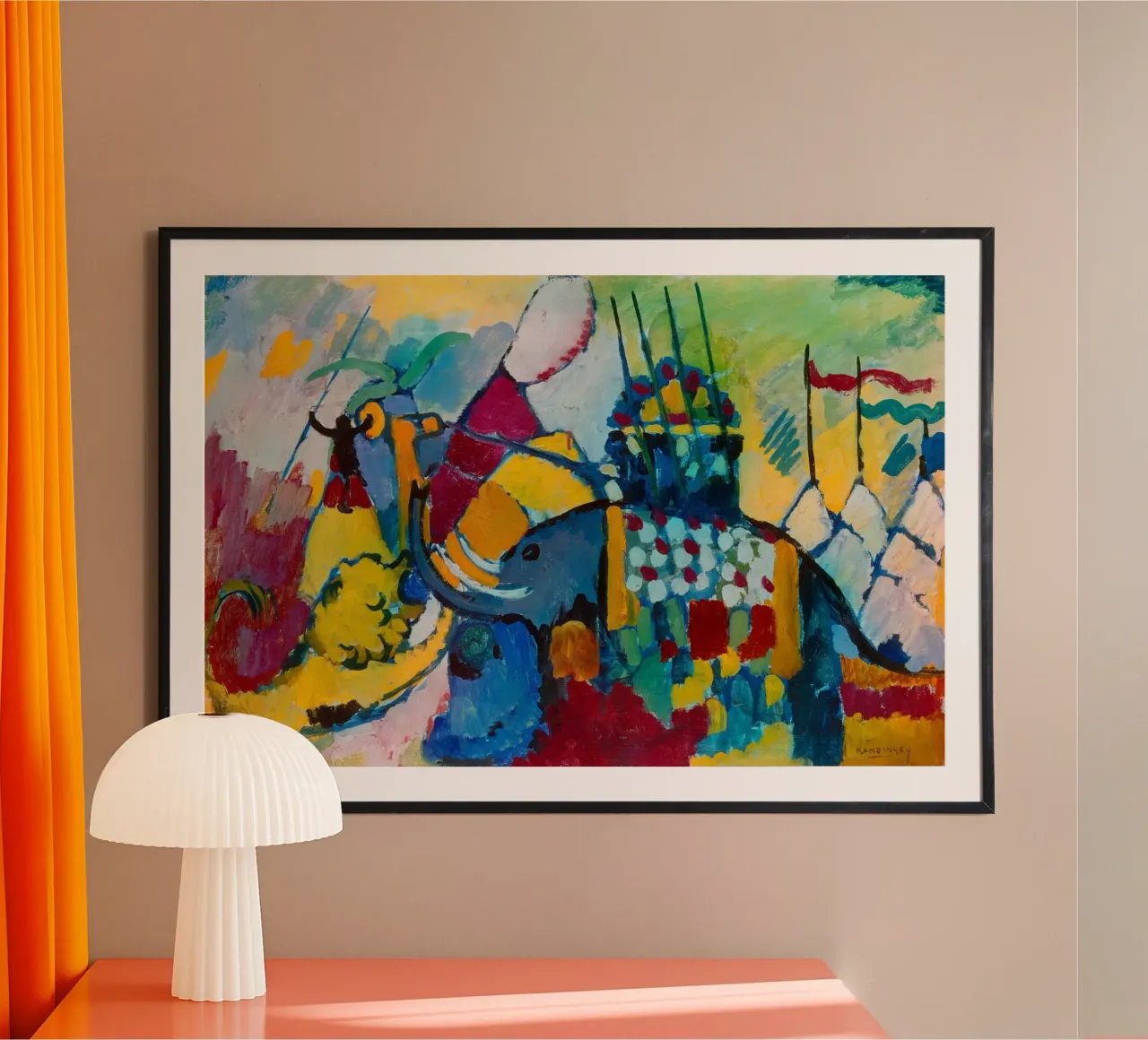 Kandinsky - L'elefante carta hahnemühle da ARTOTHEK
