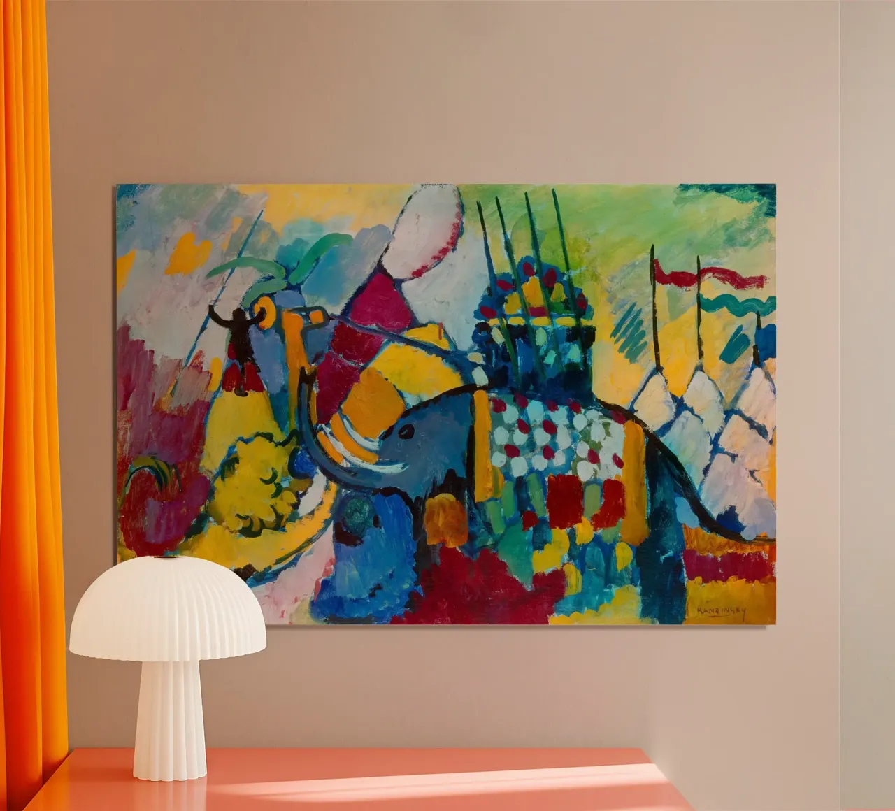 Kandinsky - L'elefante carta hahnemühle da ARTOTHEK