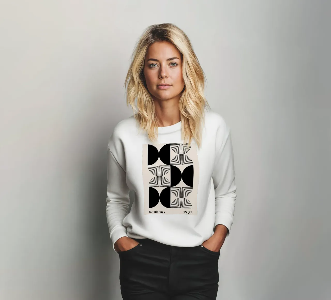 Bauhaus Geometry - Póster de diseño gráfico abstracto sudadera de Whole©