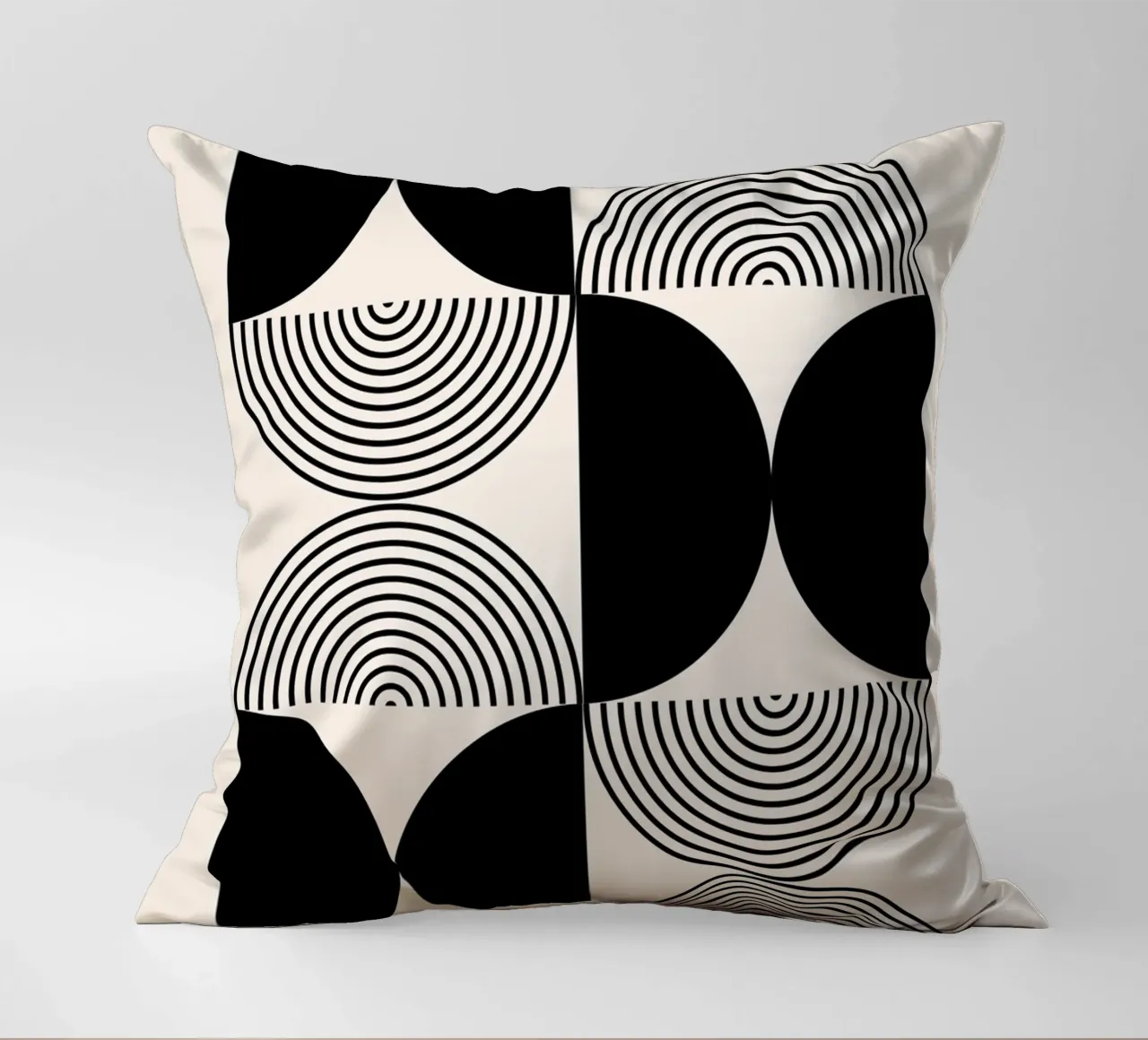 Bauhaus Geometry - Abstract Graphic Design Poster decorative cushion by Whole©