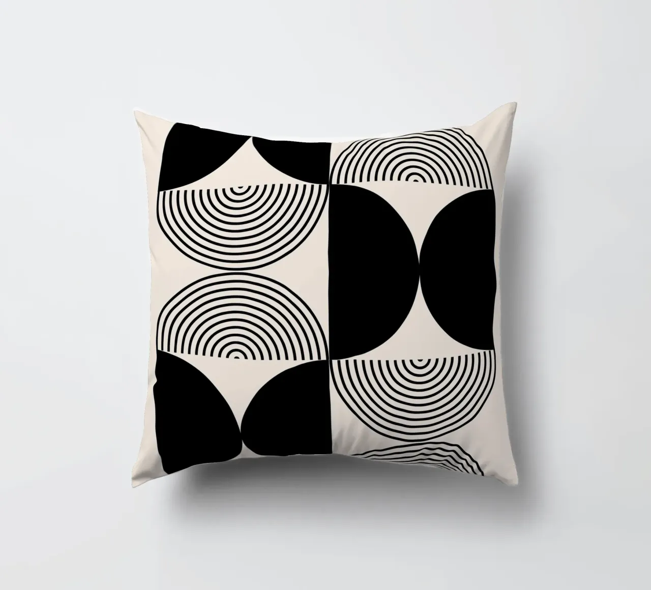 Bauhaus Geometry - Abstract Graphic Design Poster decorative cushion by Whole©