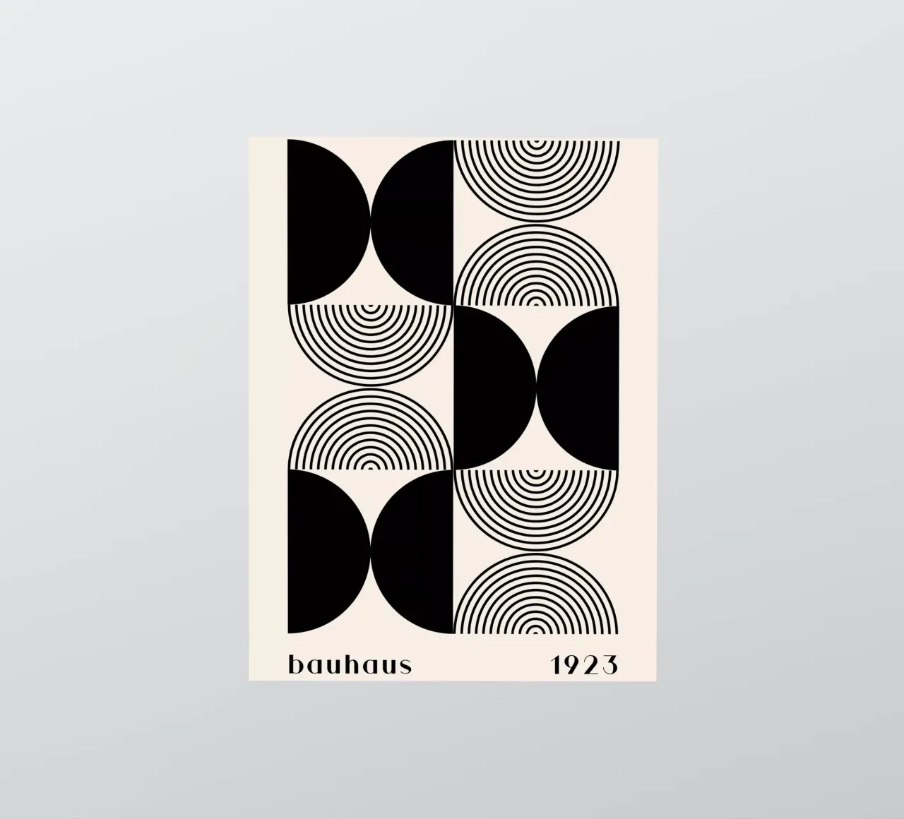 Bauhaus Geometry - Abstract Graphic Design Poster sticker by Whole©