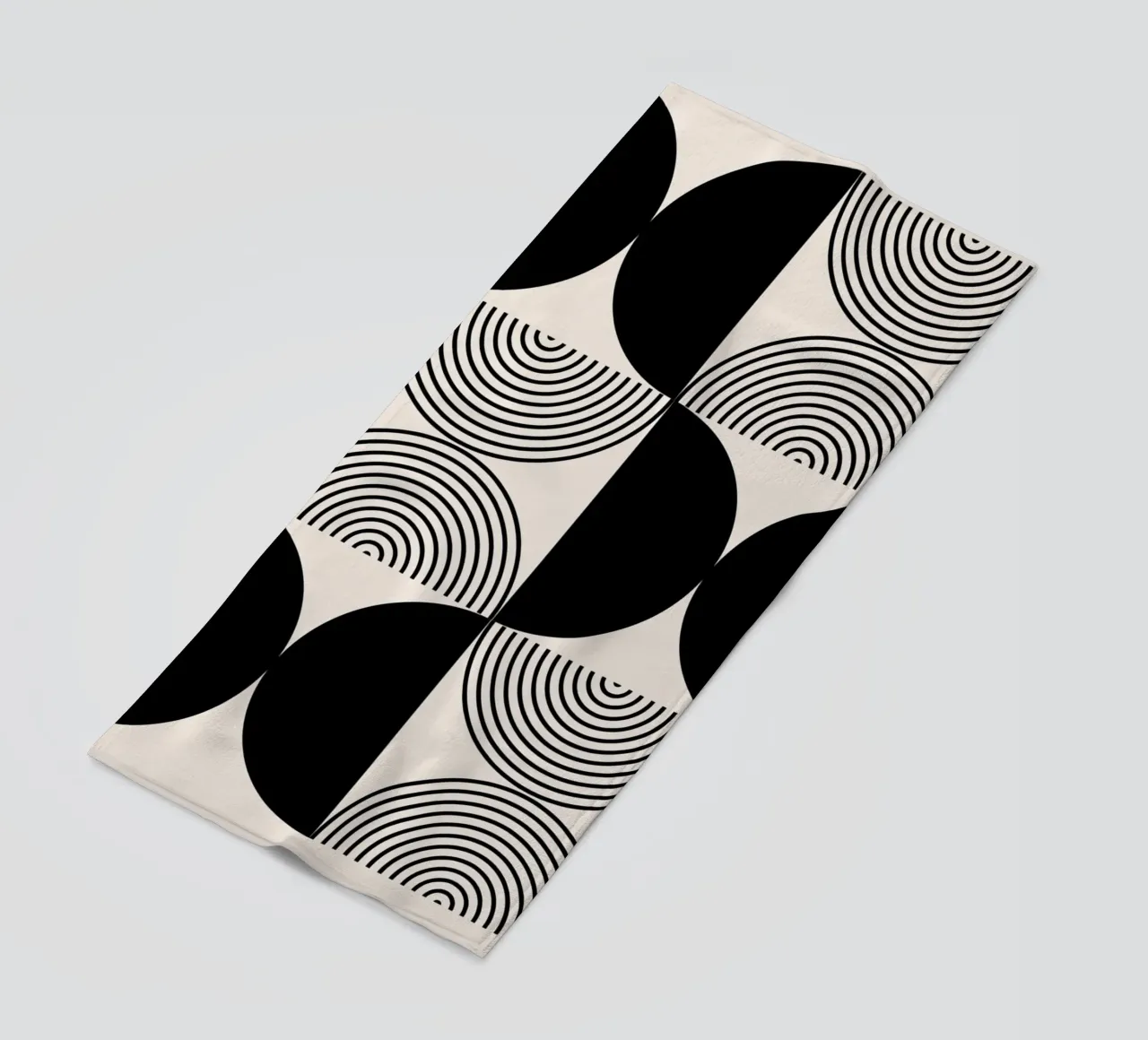 Bauhaus Geometry - Abstract Graphic Design Poster beach towel by Whole©