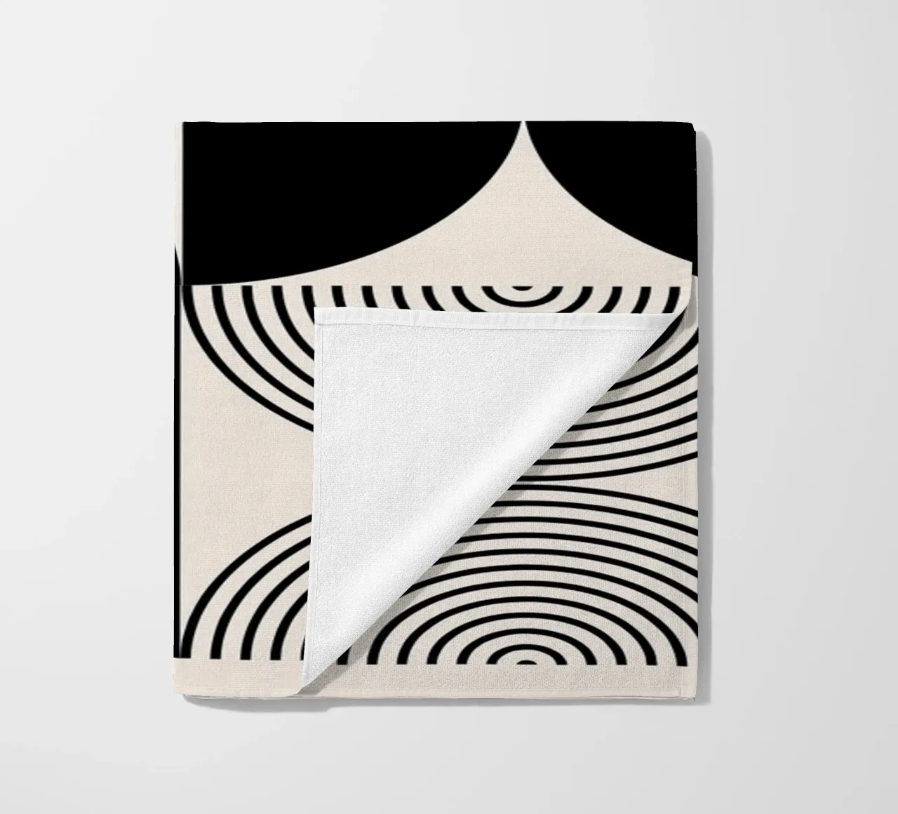 Bauhaus Geometry - Abstract Graphic Design Poster beach towel by Whole©