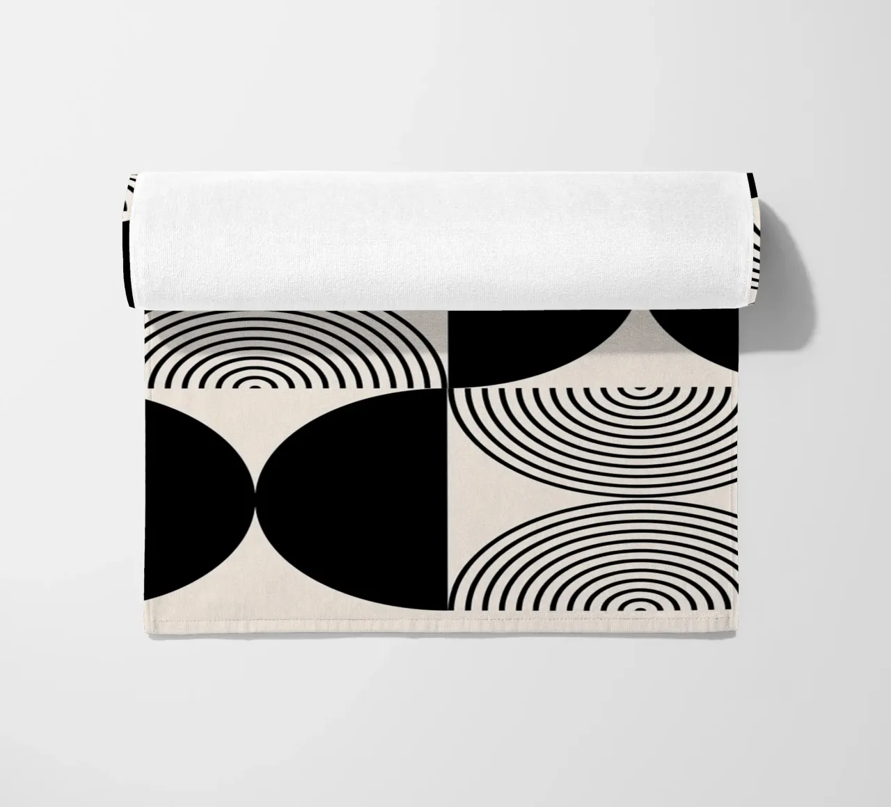 Bauhaus Geometry - Abstract Graphic Design Poster beach towel by Whole©
