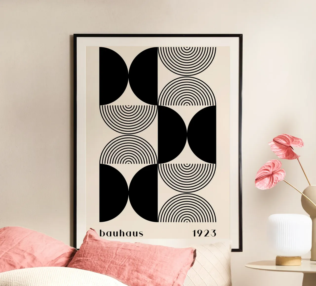 Bauhaus Geometry - Abstract Graphic Design Poster poster by Whole©