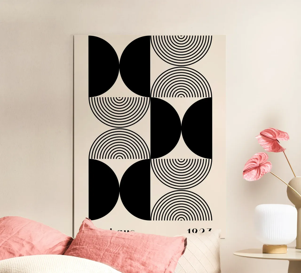 Bauhaus Geometry - Abstract Graphic Design Poster poster by Whole©