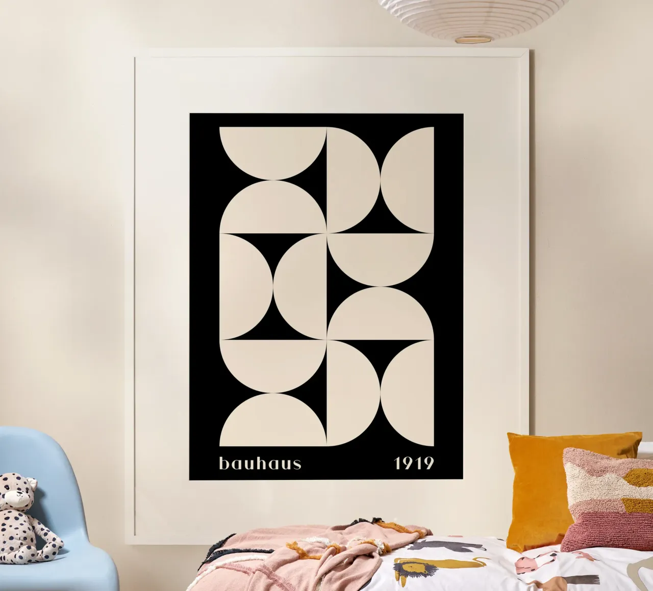 Bauhaus Geometry - Minimalist black and white poster poster by Whole©