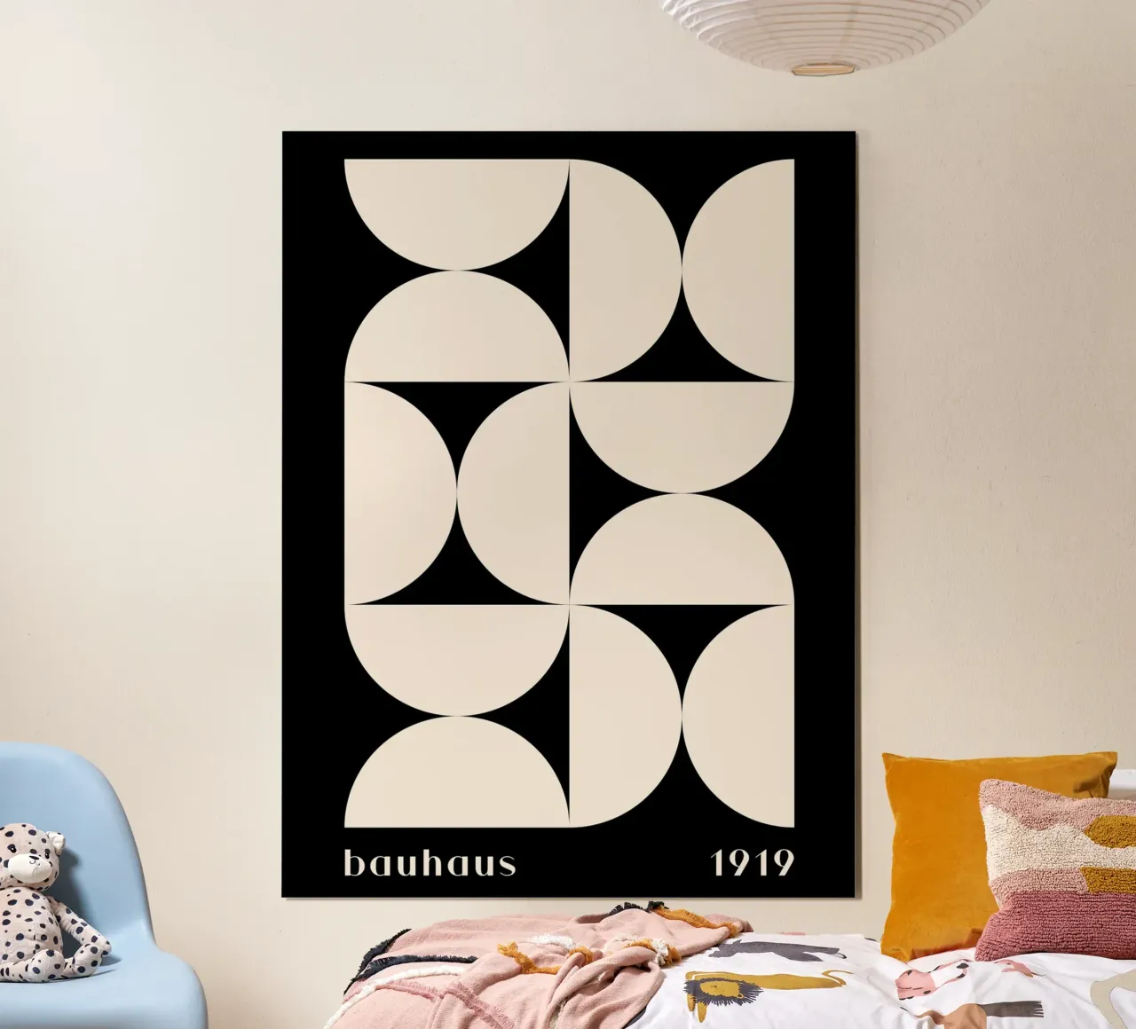 Bauhaus Geometry - Minimalist black and white poster poster by Whole©