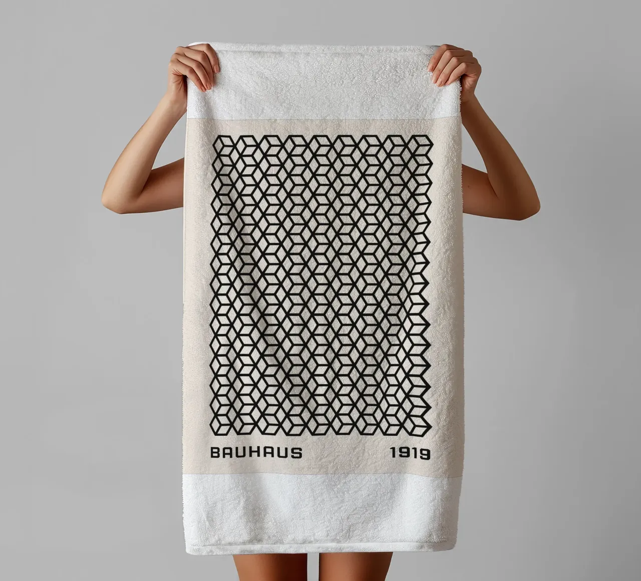 Bauhaus geometric pattern - Timeless design towel by Whole©