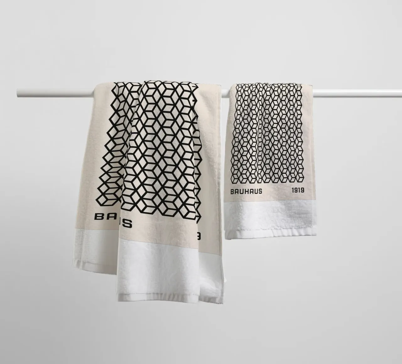 Bauhaus geometric pattern - Timeless design towel by Whole©