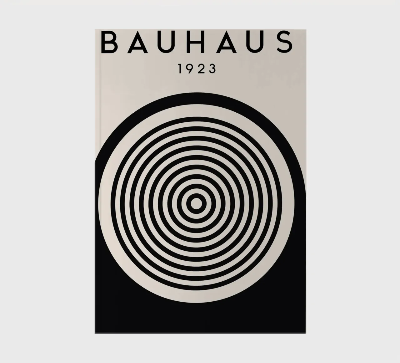 Bauhaus circles - Geometric art in retro style notebook by Whole©