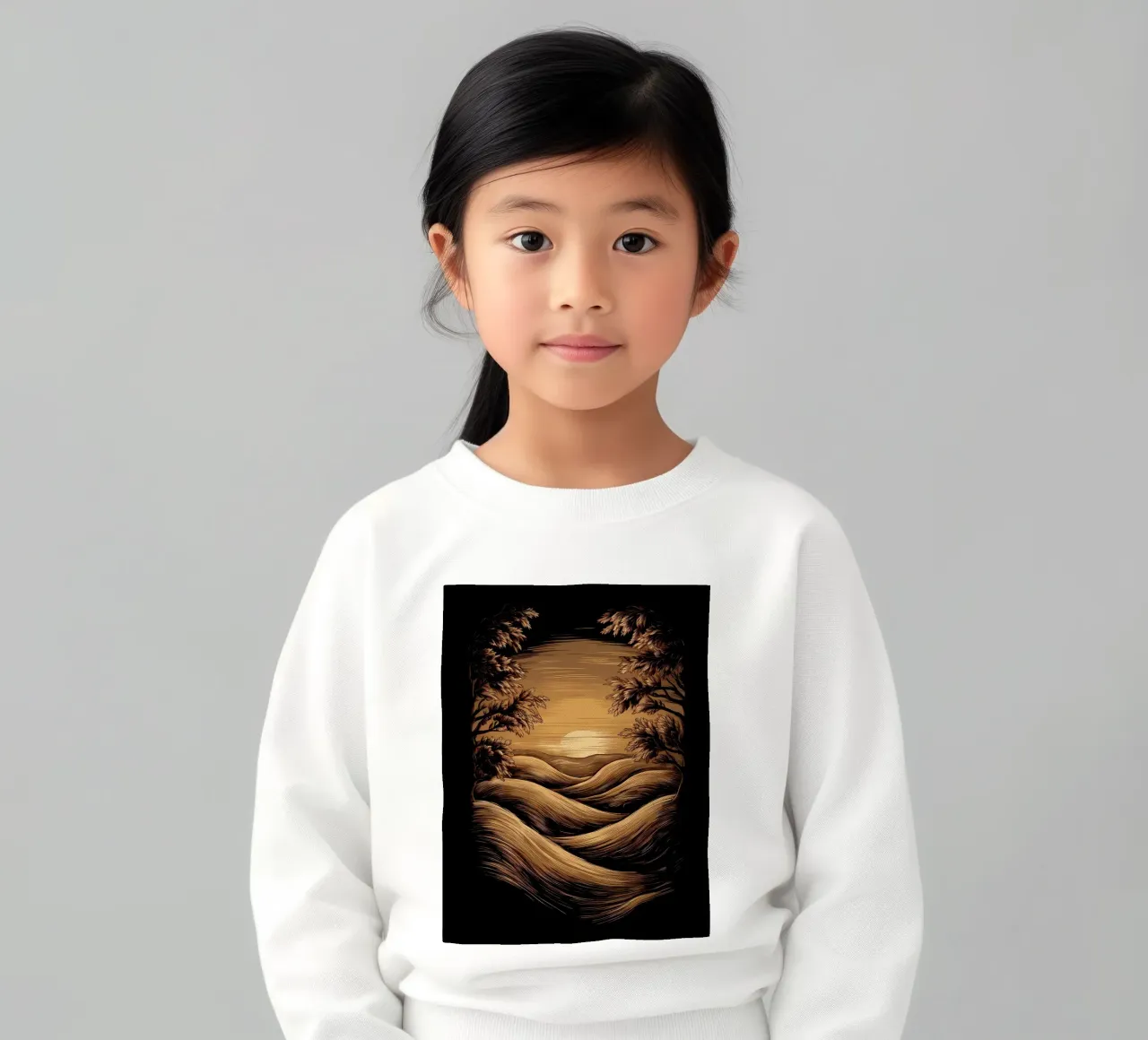Tramonto sereno felpa bambino da Artistic-shop