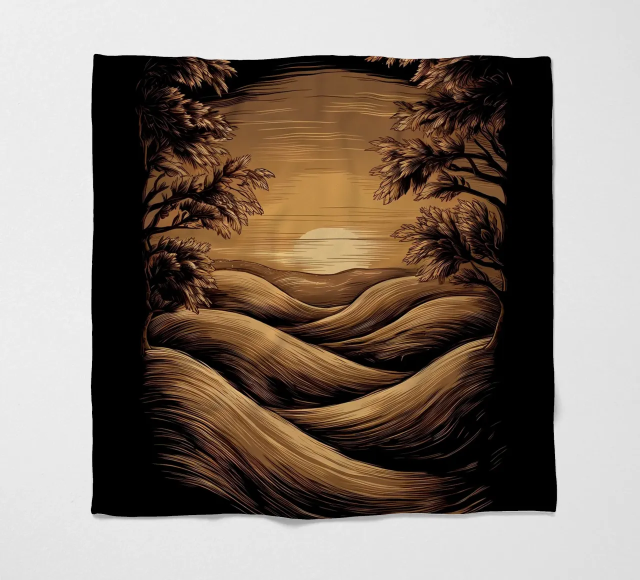 Tramonto sereno coperta in pile da Artistic-shop