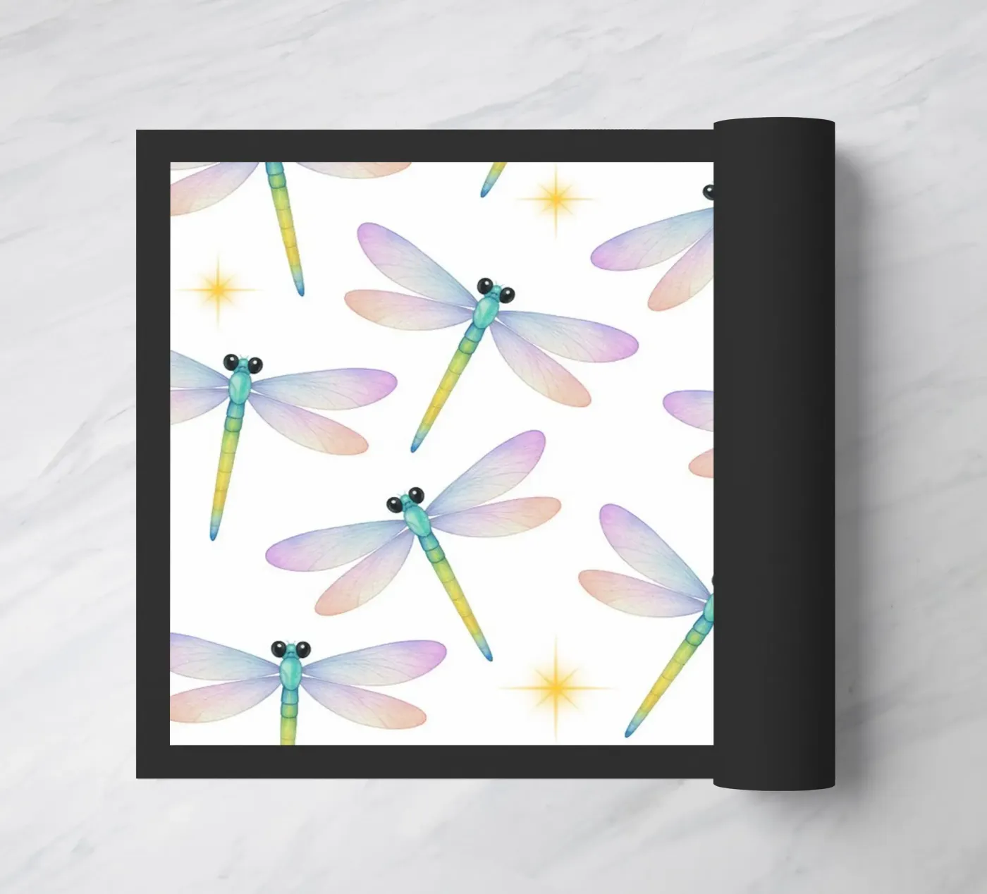 Dragonflies pattern Fußmatte von Happypatterns