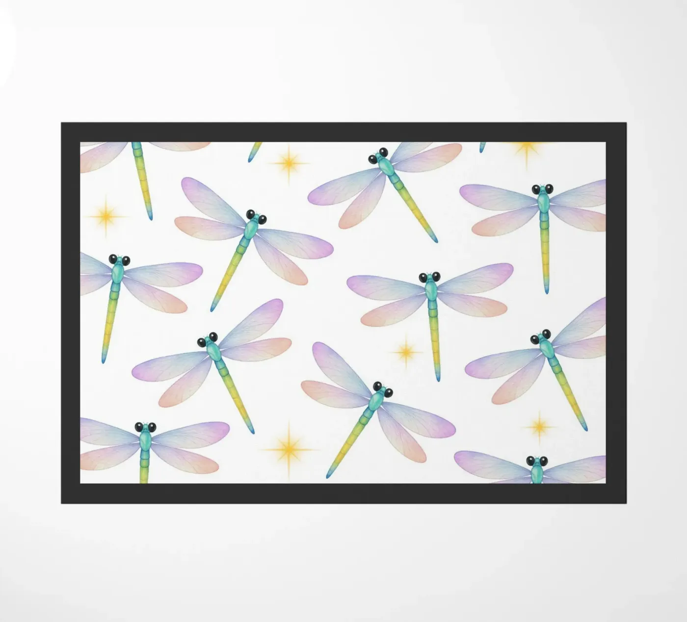Dragonflies pattern Fußmatte von Happypatterns