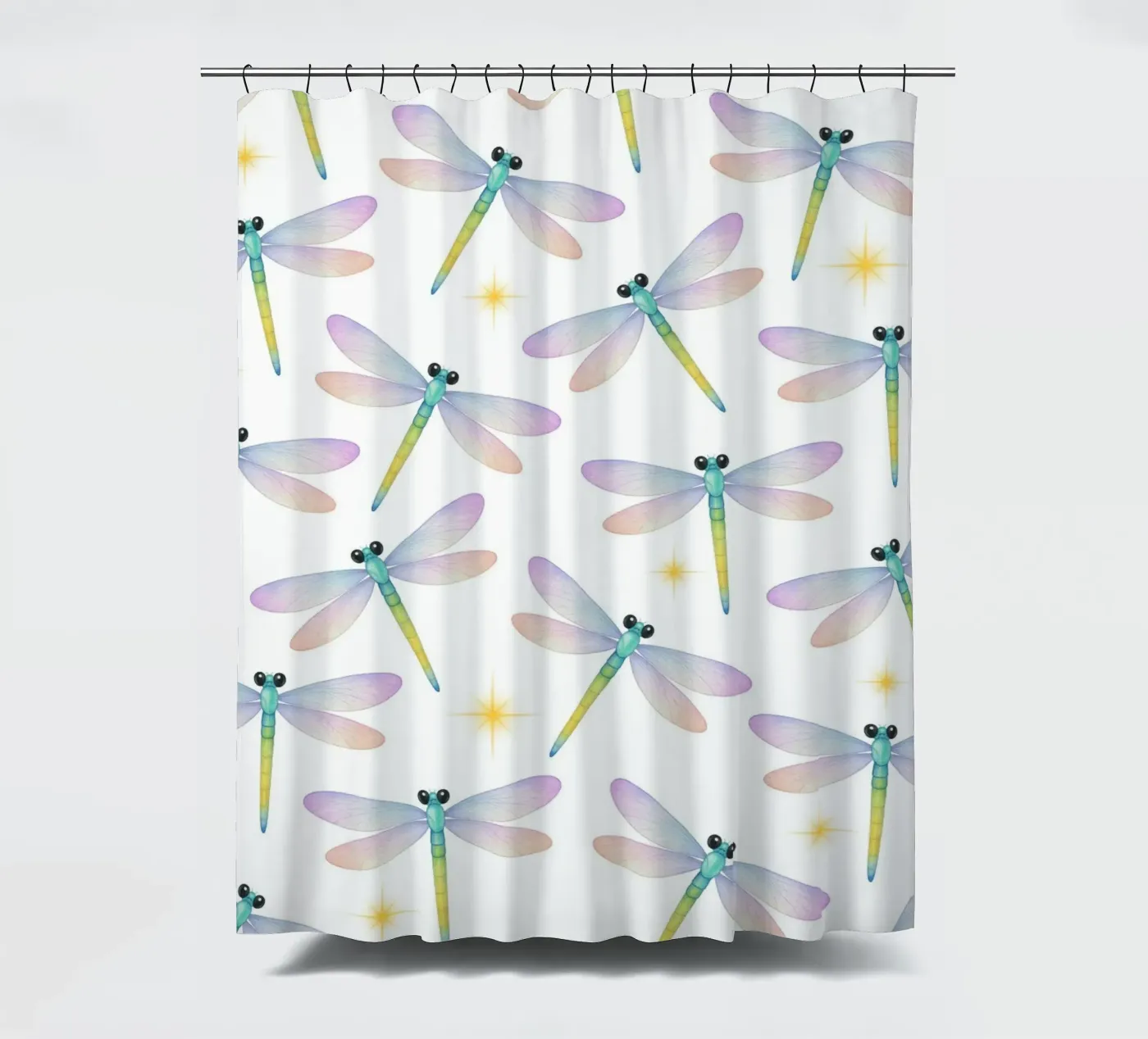 Dragonflies pattern Duschvorhang von Happypatterns