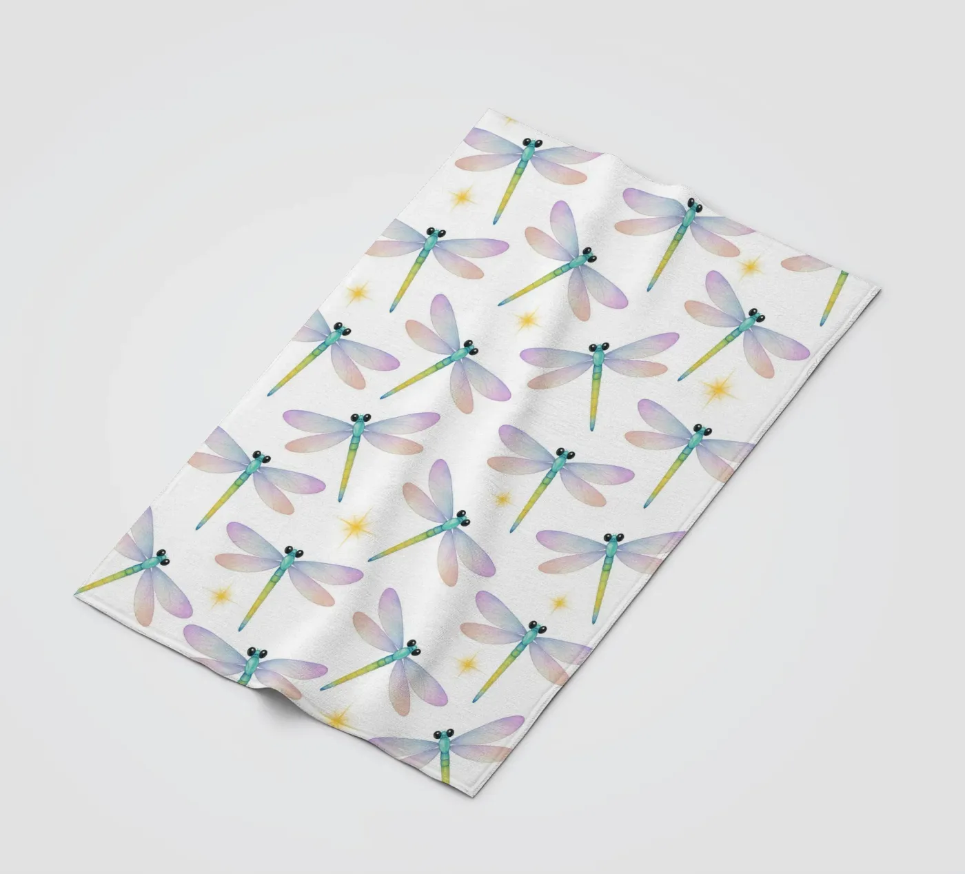 Dragonflies pattern Fleecedecke von Happypatterns