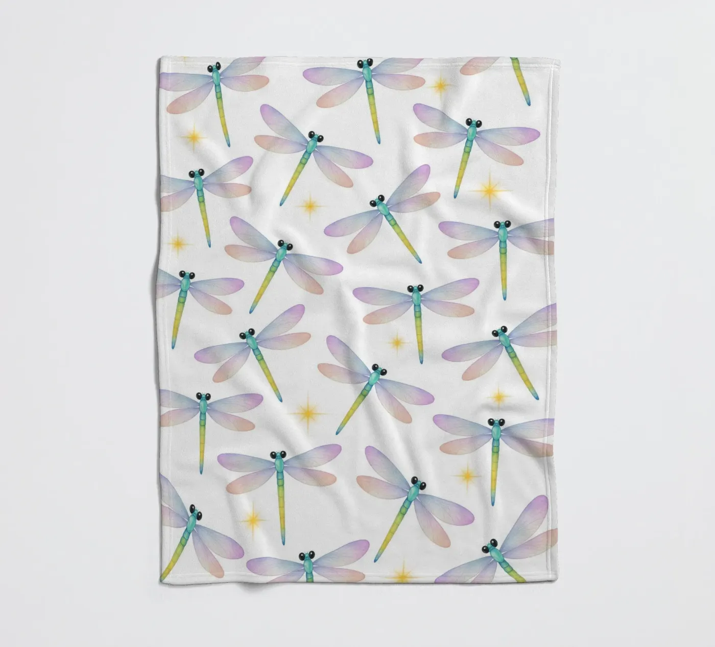 Dragonflies pattern Fleecedecke von Happypatterns