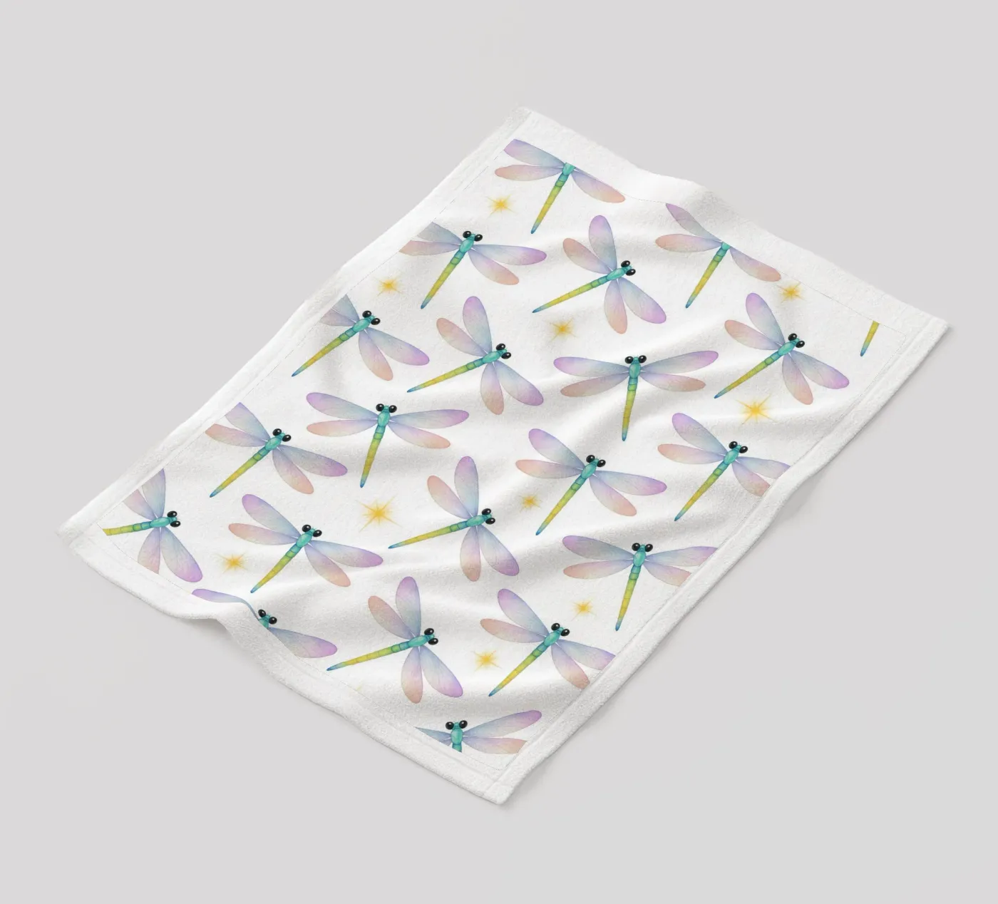 Dragonflies pattern Fleecedecke von Happypatterns