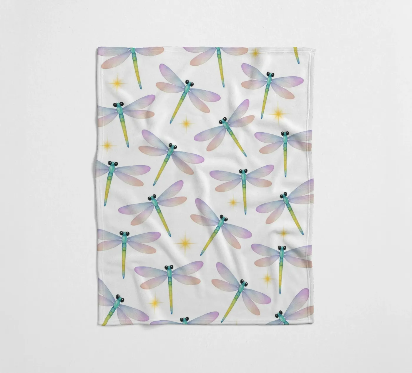 Dragonflies pattern Fleecedecke von Happypatterns