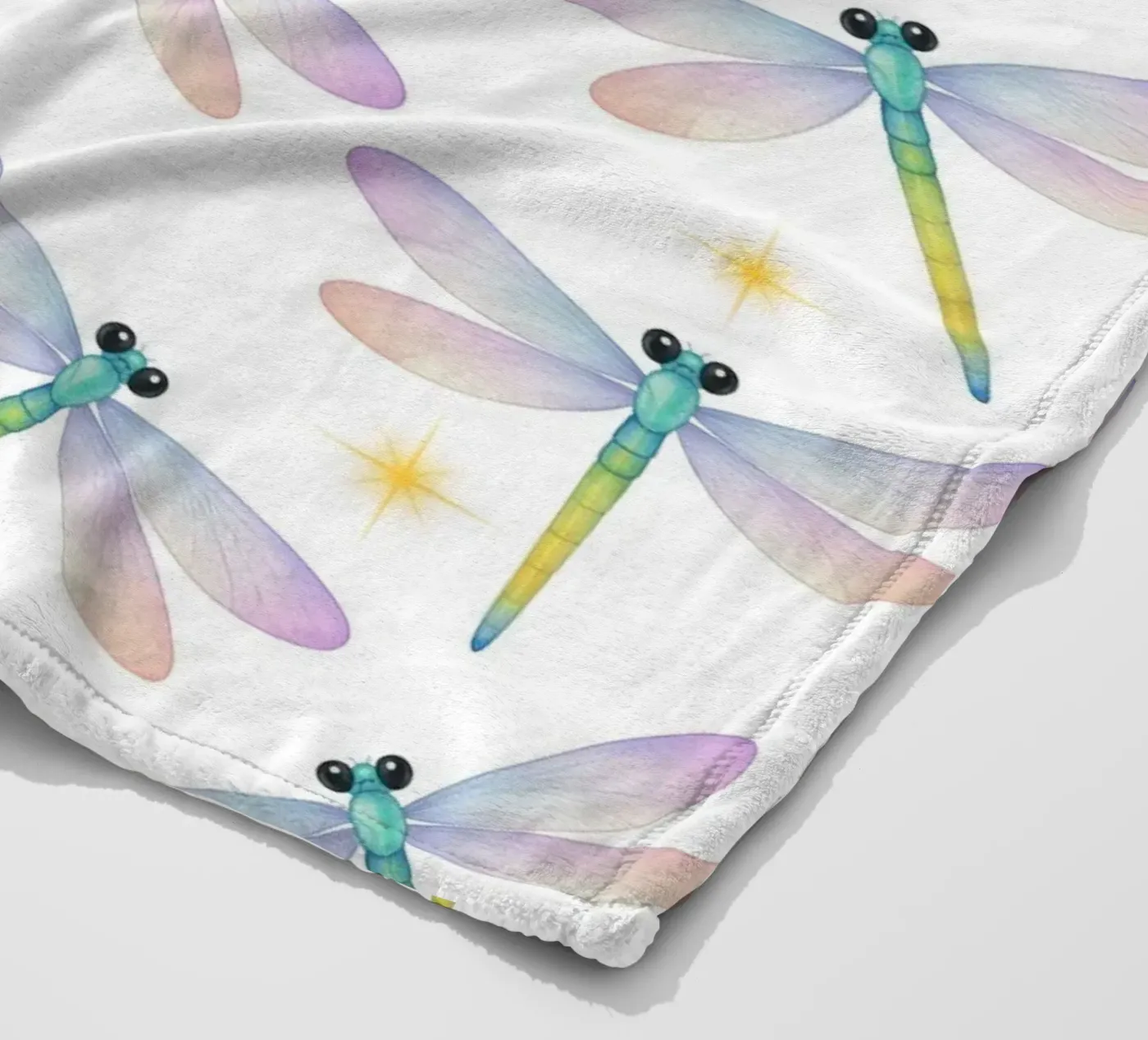 Dragonflies pattern Fleecedecke von Happypatterns