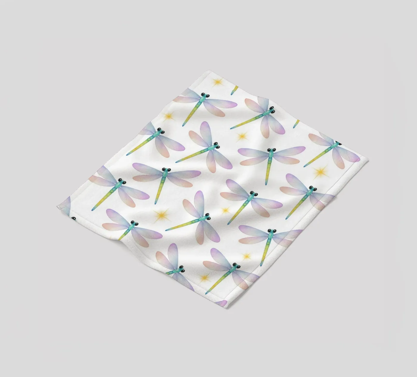 Dragonflies pattern Fleecedecke von Happypatterns