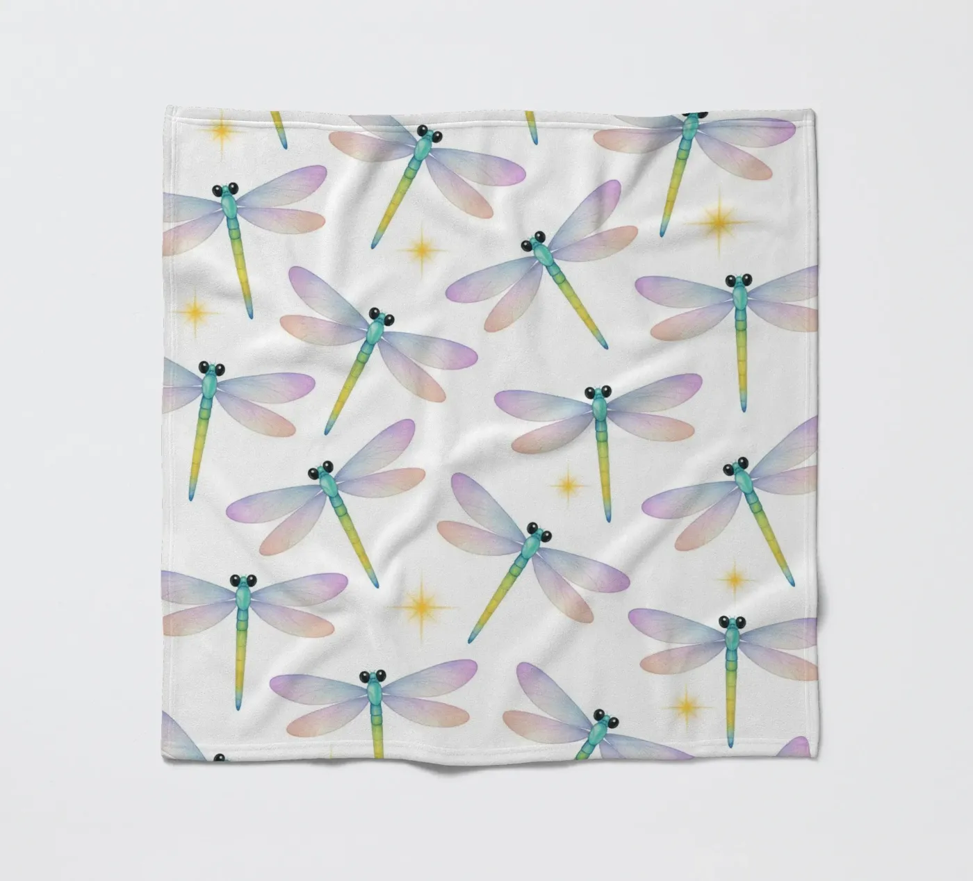 Dragonflies pattern Fleecedecke von Happypatterns