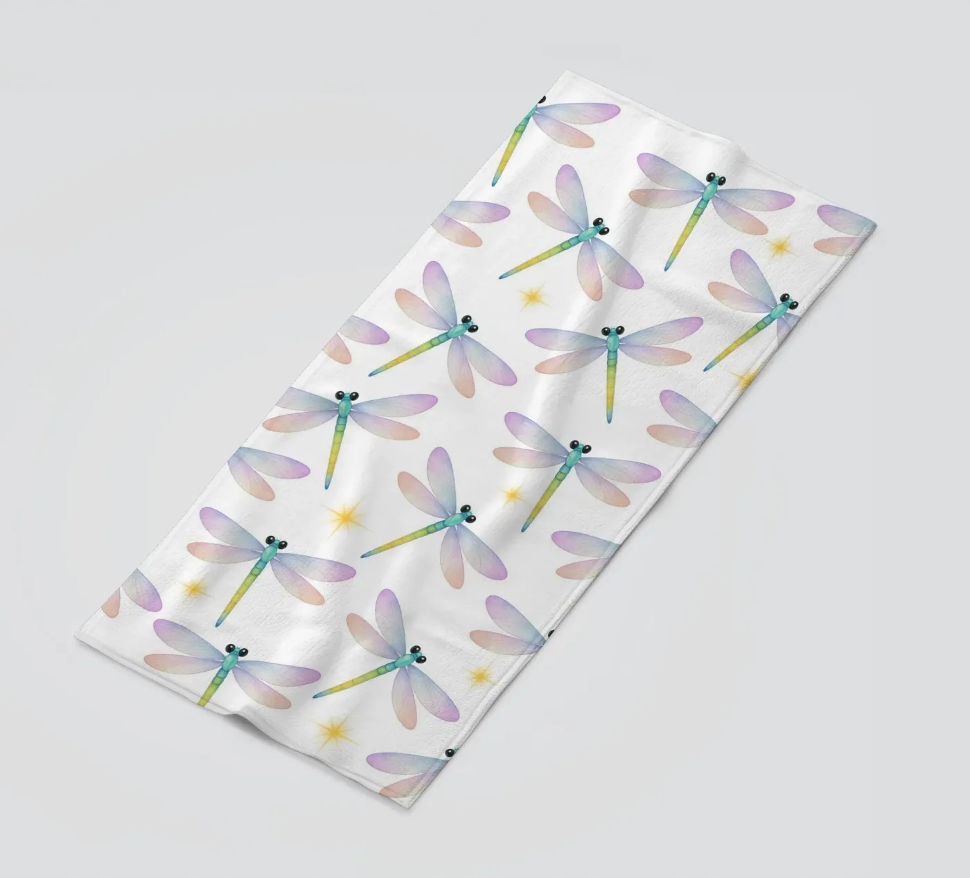 Dragonflies pattern telo mare da Happypatterns