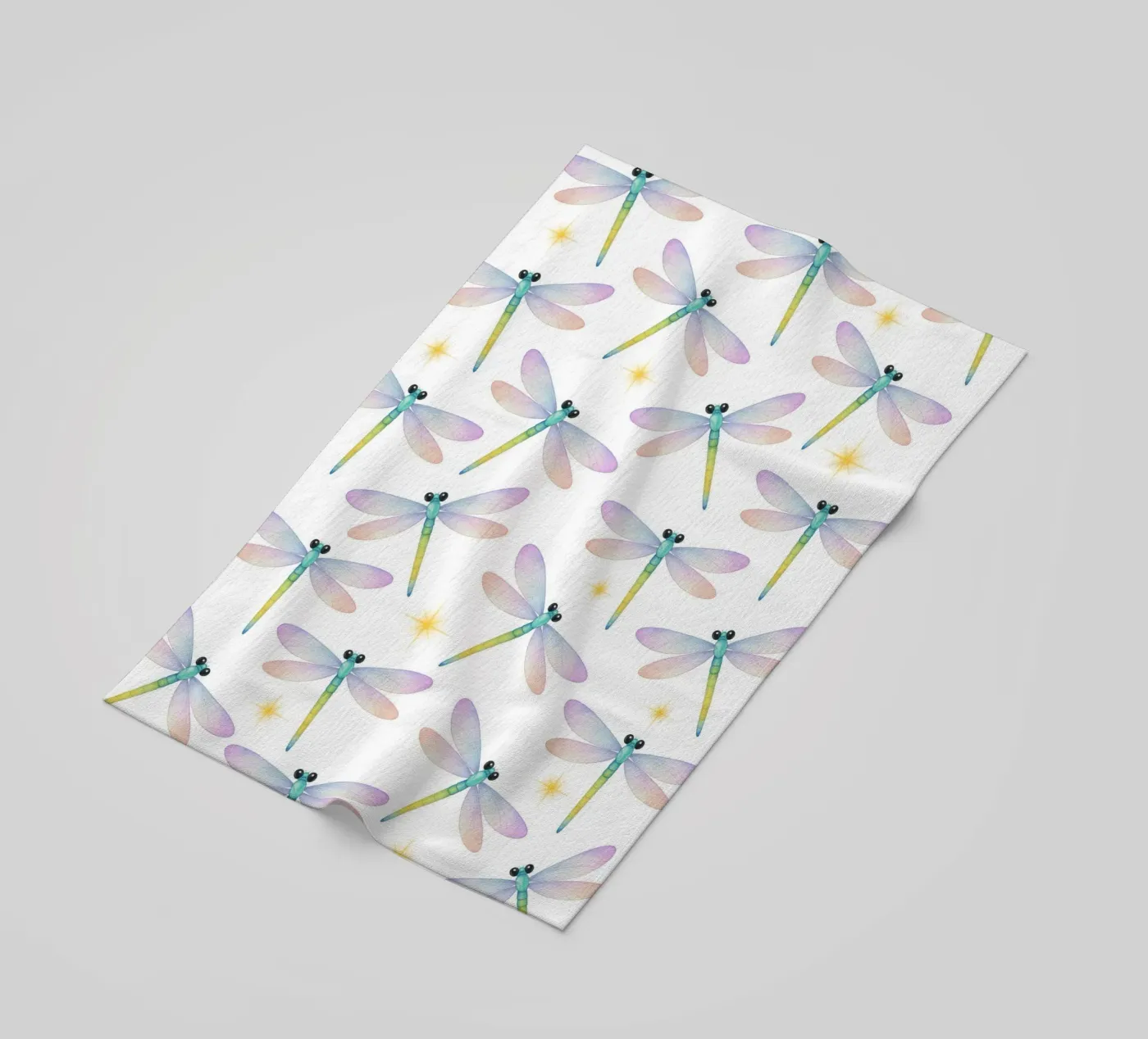 Dragonflies pattern telo mare da Happypatterns