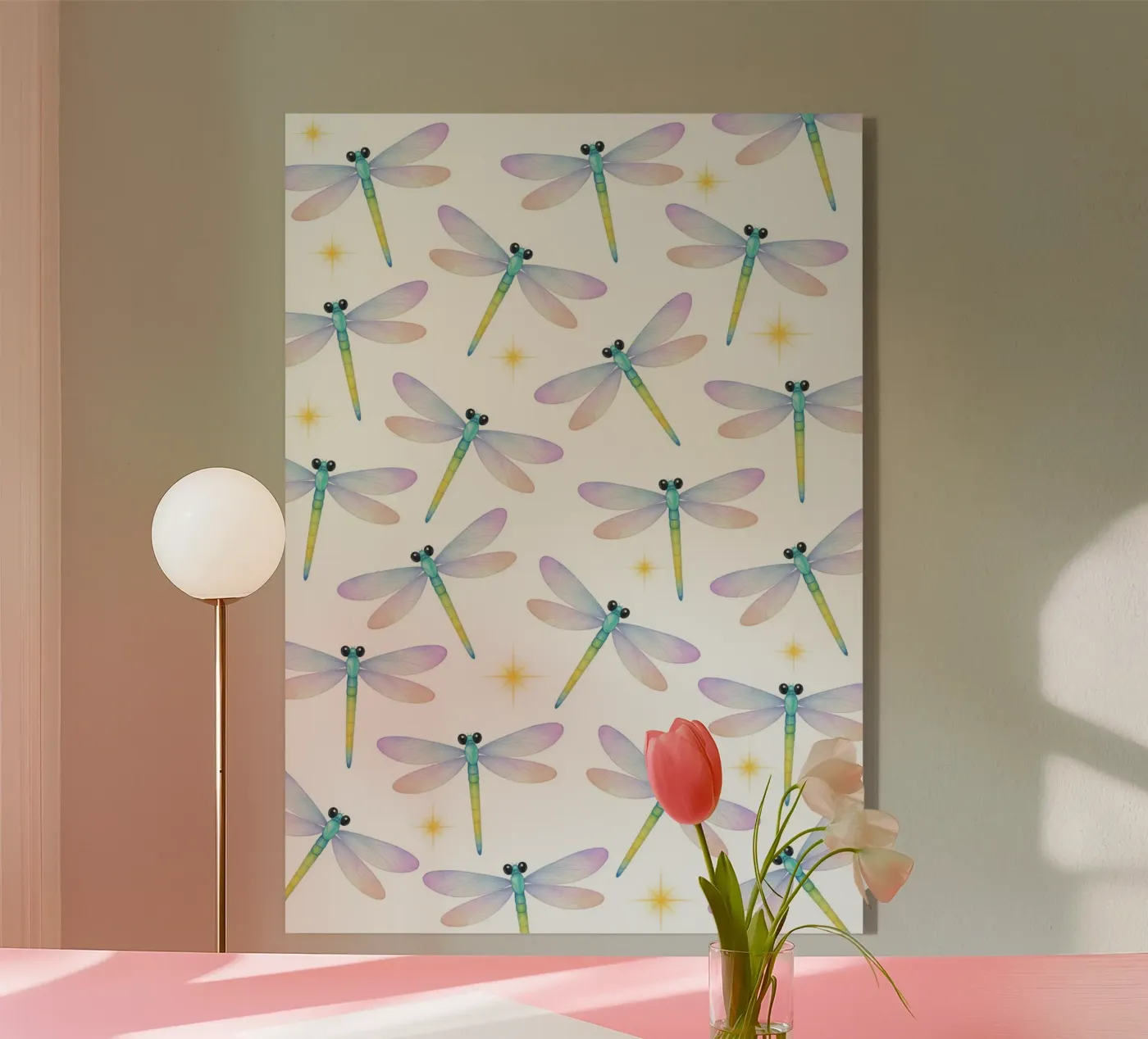 Dragonflies pattern plexiglas de Happypatterns
