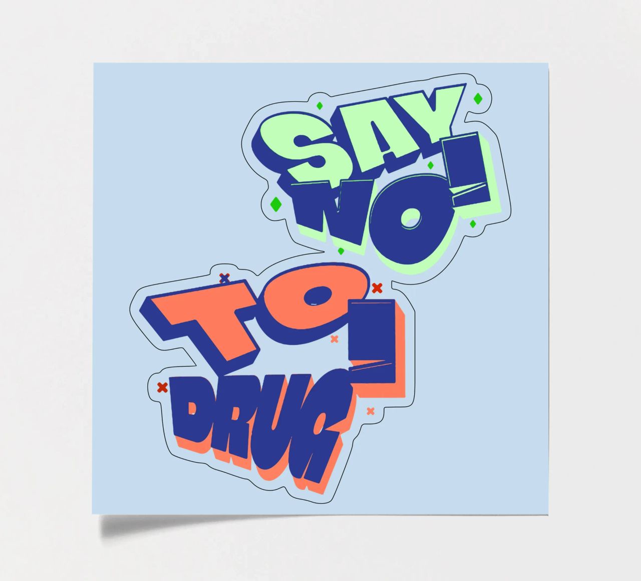 Say No to Drug sticker sheet by Gunawan Rb