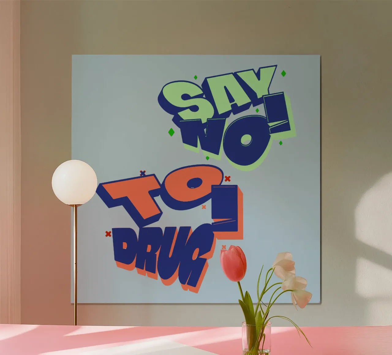 Dire no alla droga poster da Gunawan Rb