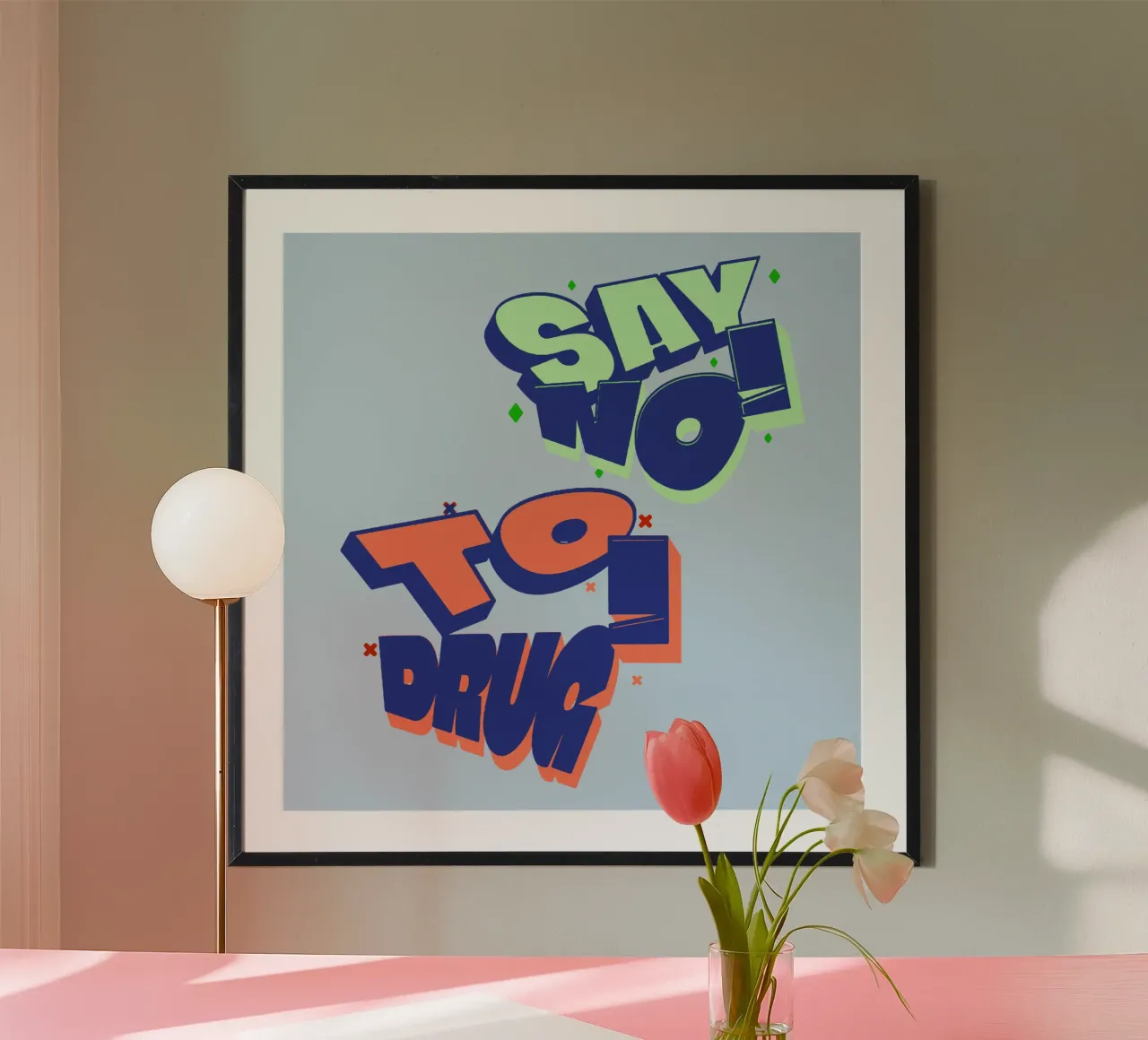 Dire no alla droga poster da Gunawan Rb