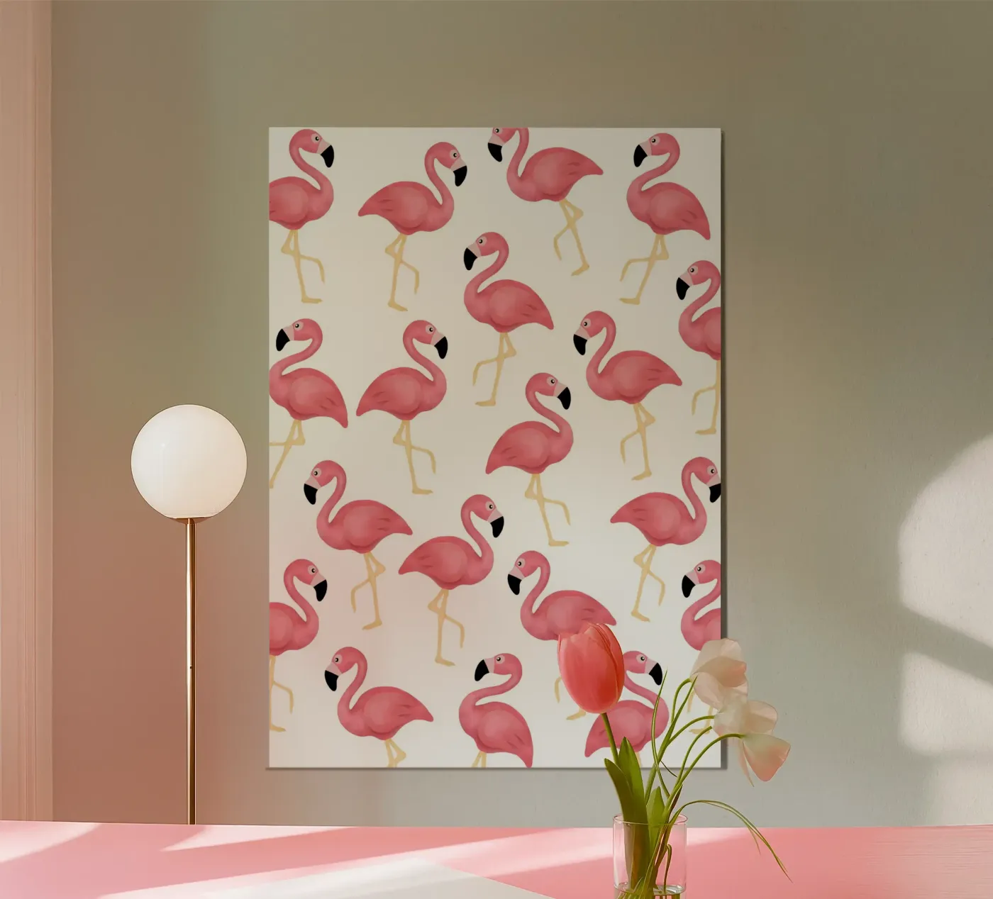 Flamingos poster by Happypatterns
