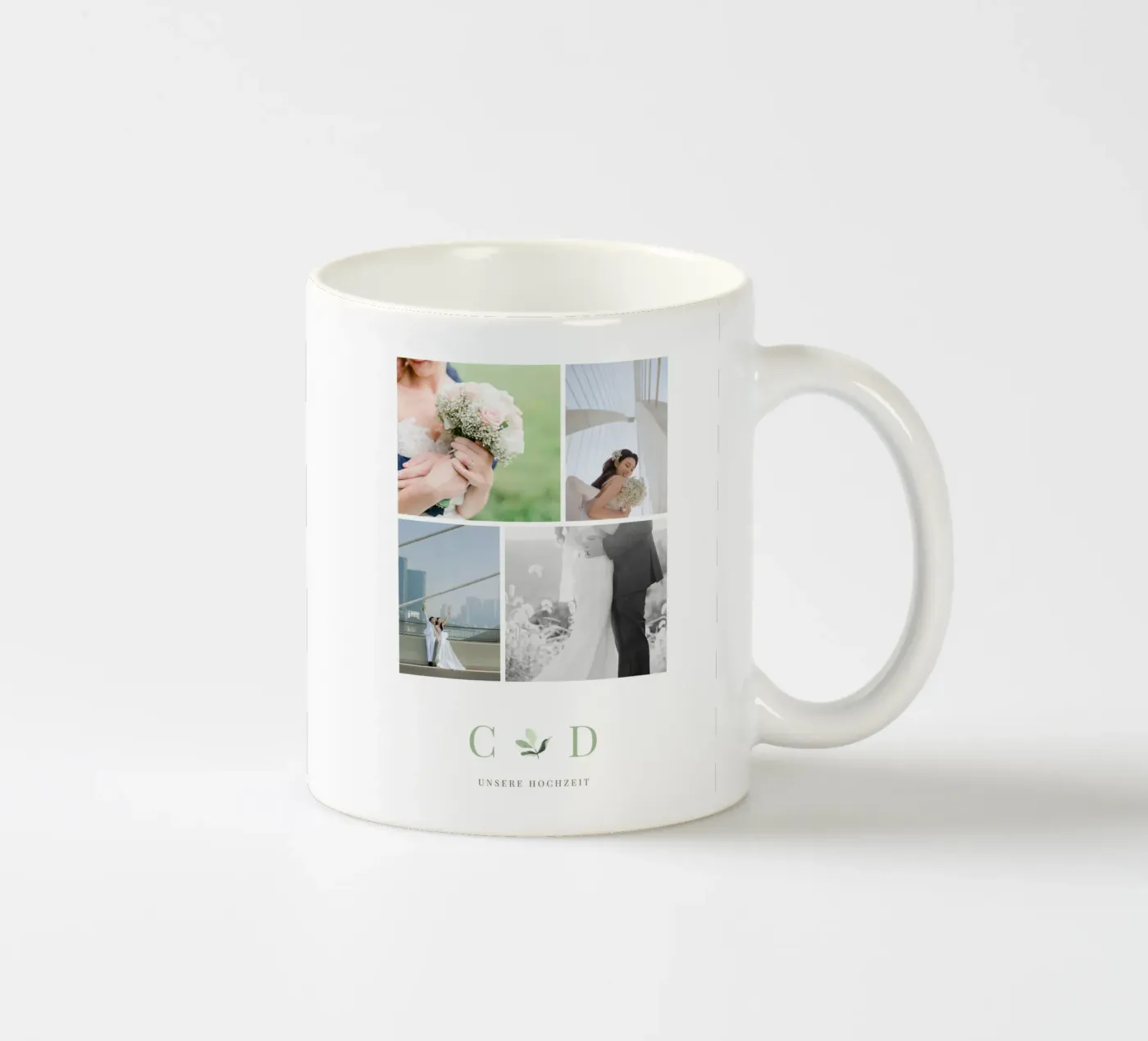 Simple Green ceramic mug by Kartenliebe