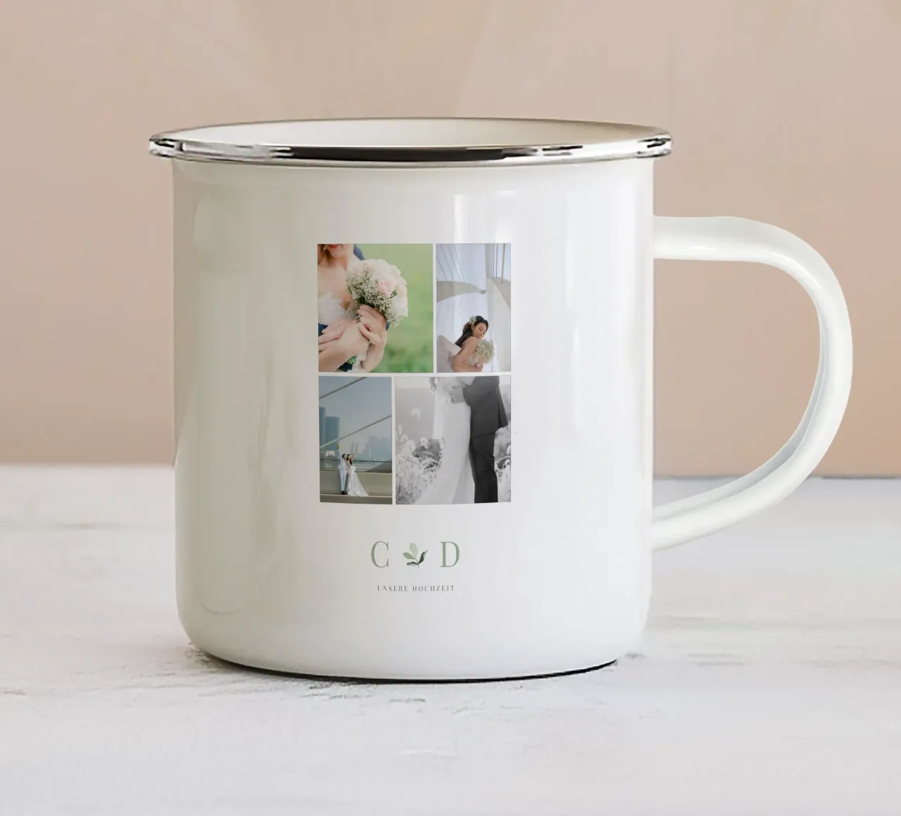Simple Green tazza in smalto da Kartenliebe