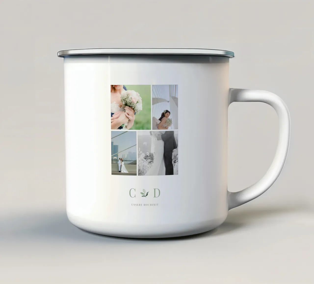 Simple Green tazza in smalto da Kartenliebe
