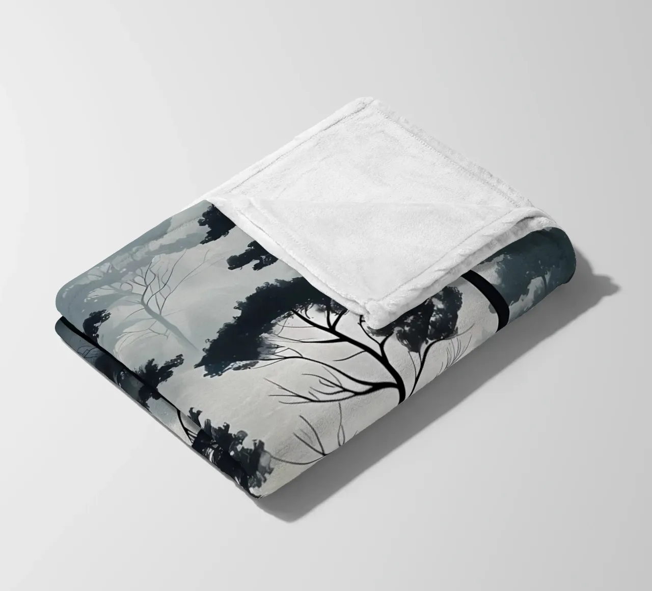 Pini nebbiosi coperta in pile da Artistic-shop