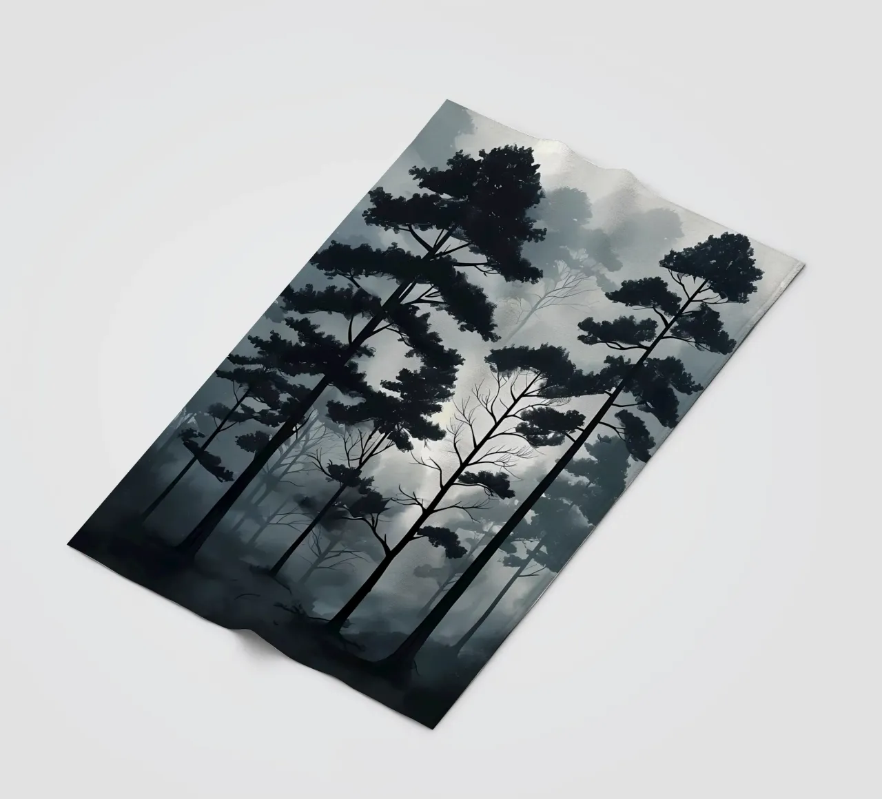 Pini nebbiosi coperta in pile da Artistic-shop